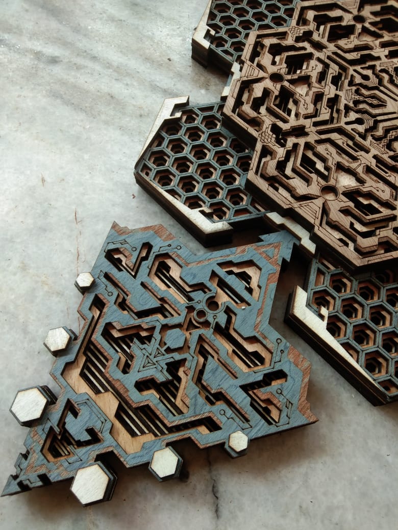 Multi Dimensional | Geometric Wooden Wall Art