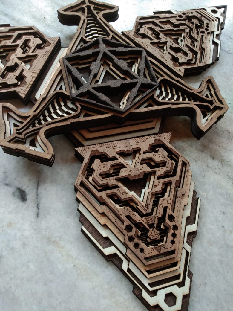 Trinity | Geometric Wooden Wall Art
