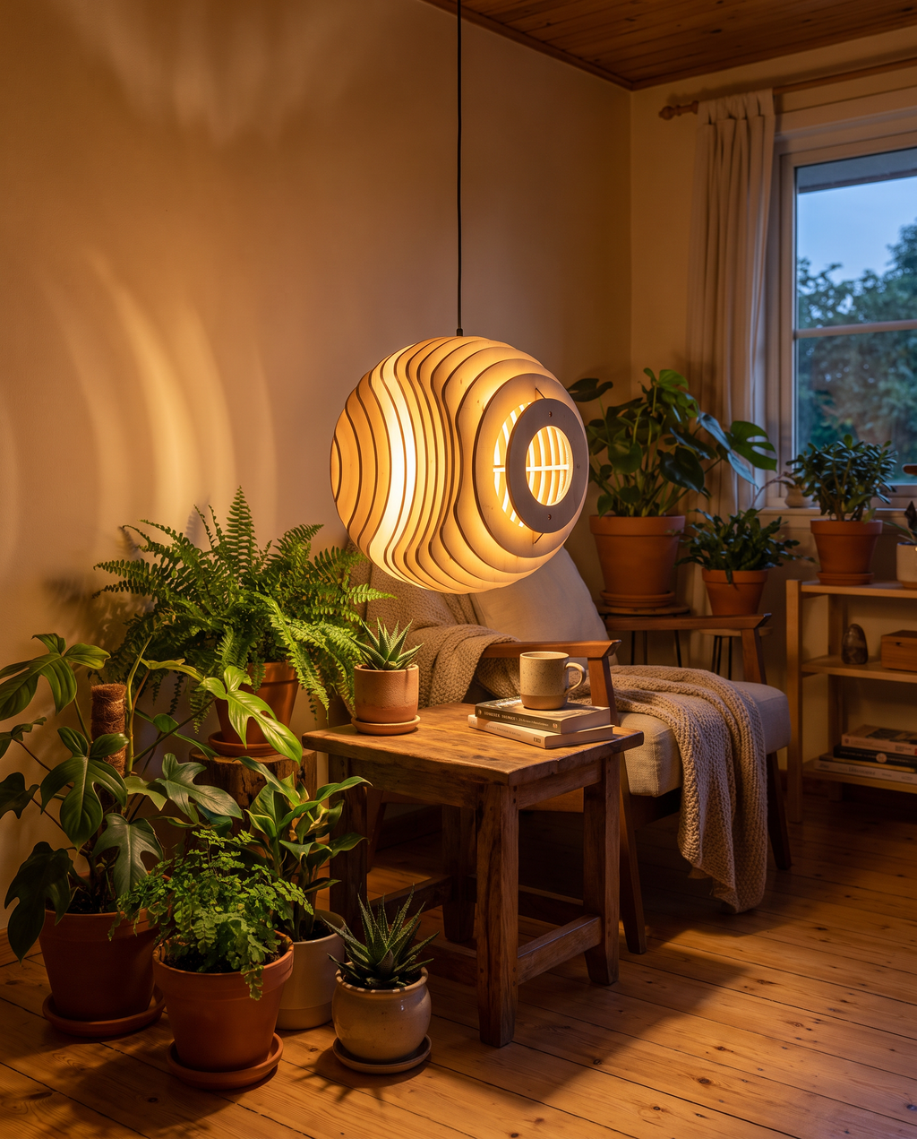 Orbit Wooden Pendant Lamp