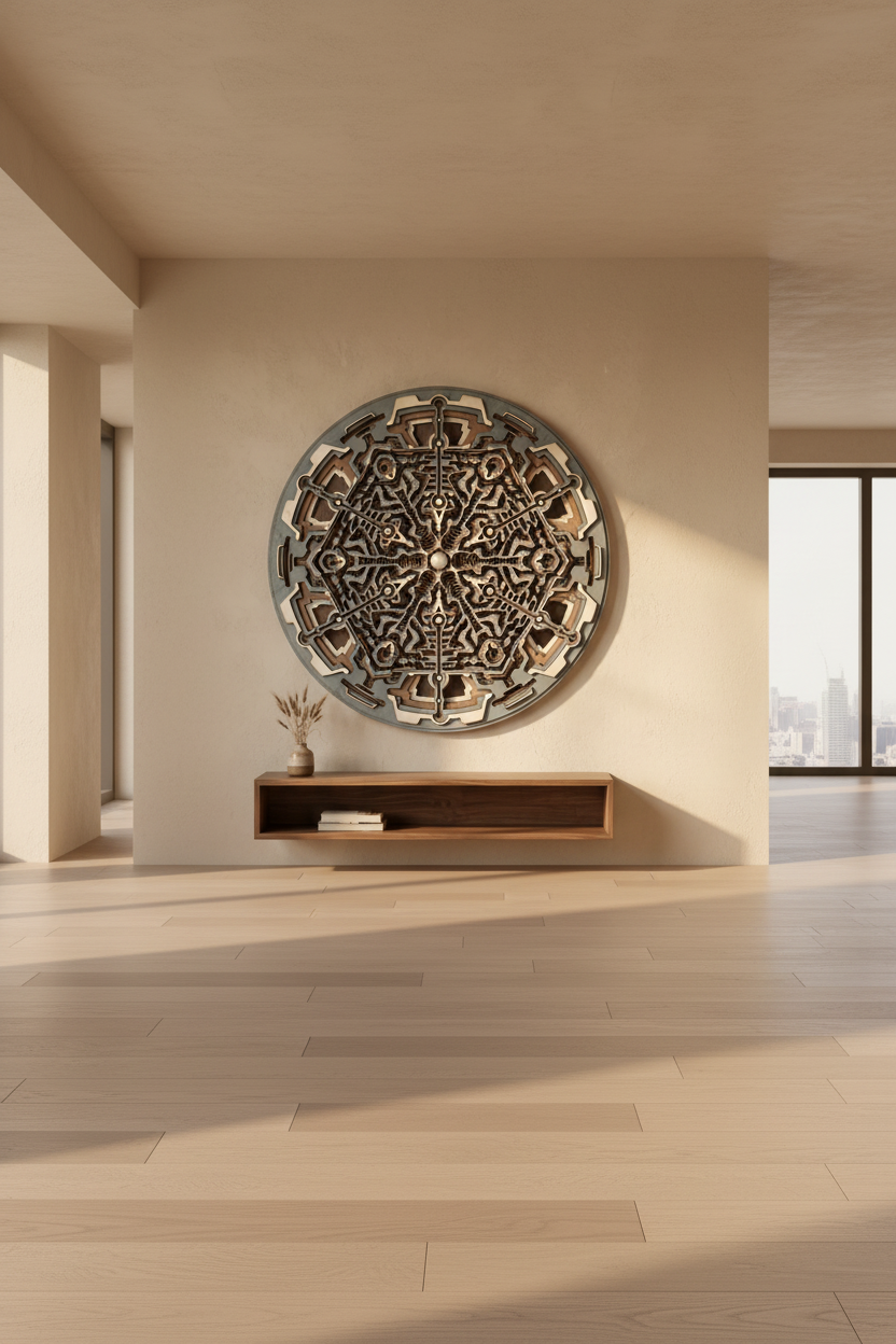 Geometric Radial Wall Installation