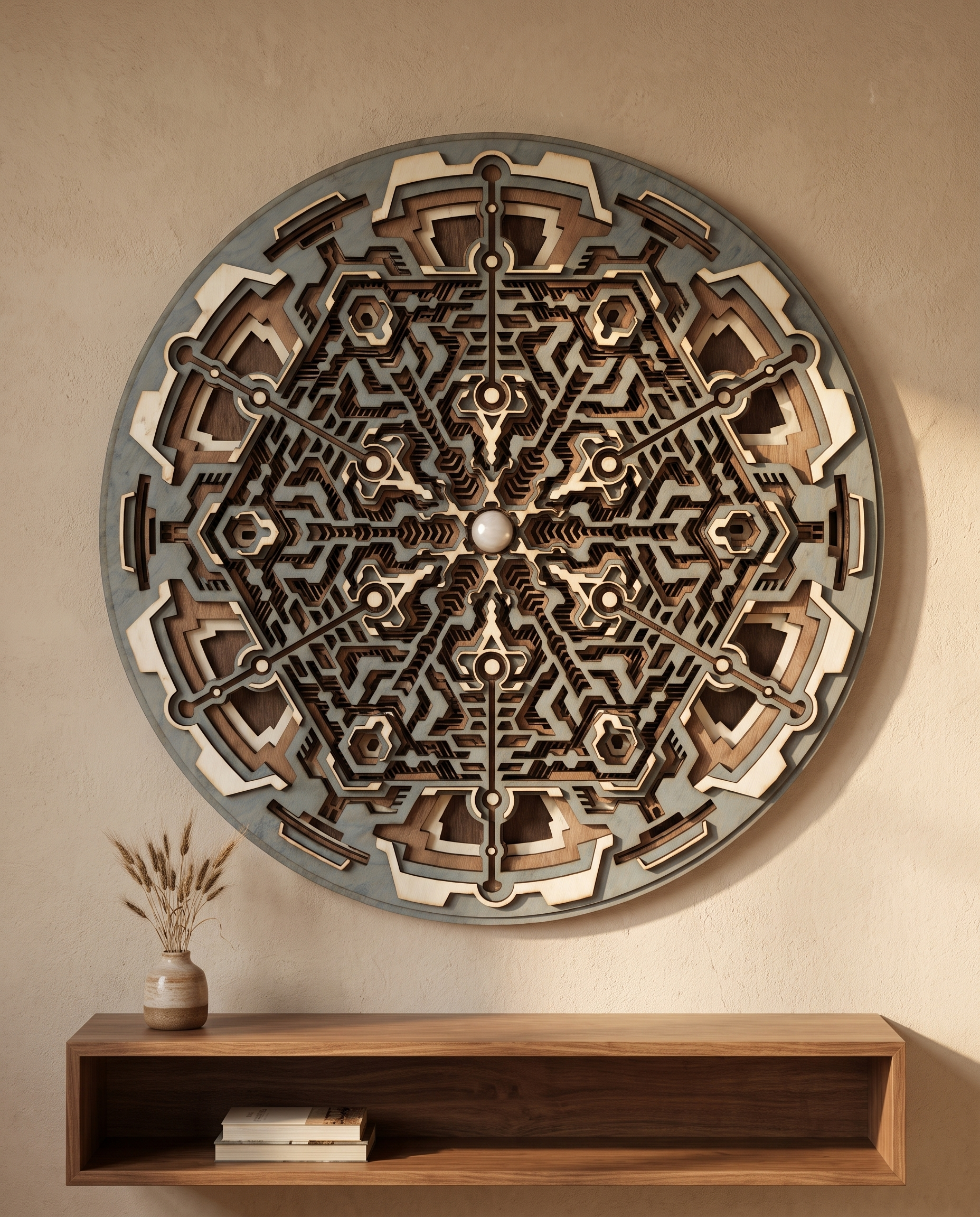 Geometric Radial Wall Installation